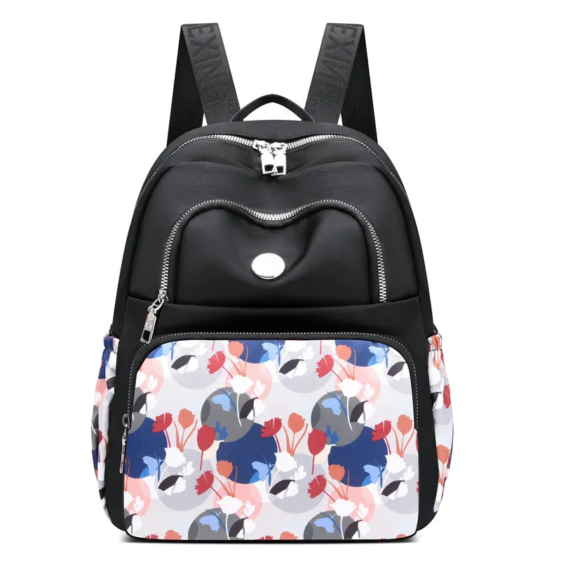 Women's Leisure Large Capacity Fashion Printed Nylon Backpacks