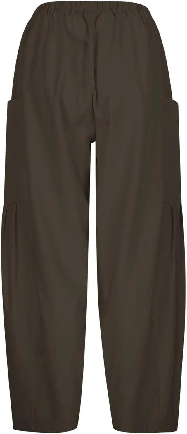 Womens Linen Wide Leg Pants Casual Palazzo Drawstring Summer Beach Travel Vacation Palazzo Harem Pants with Pockets
