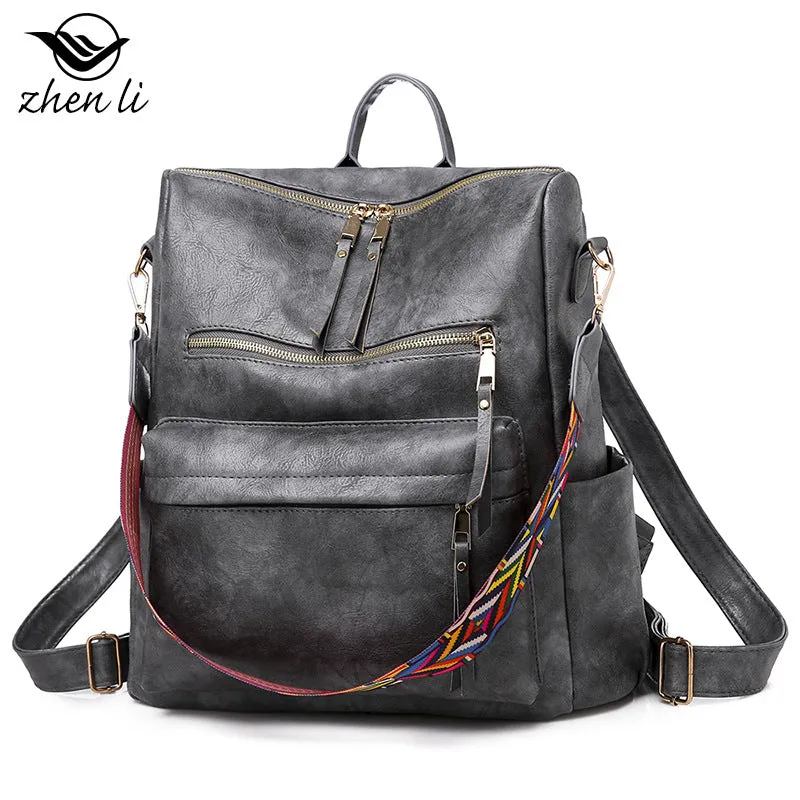 Women's Popular Glamorous Large Capacity Retro Backpacks