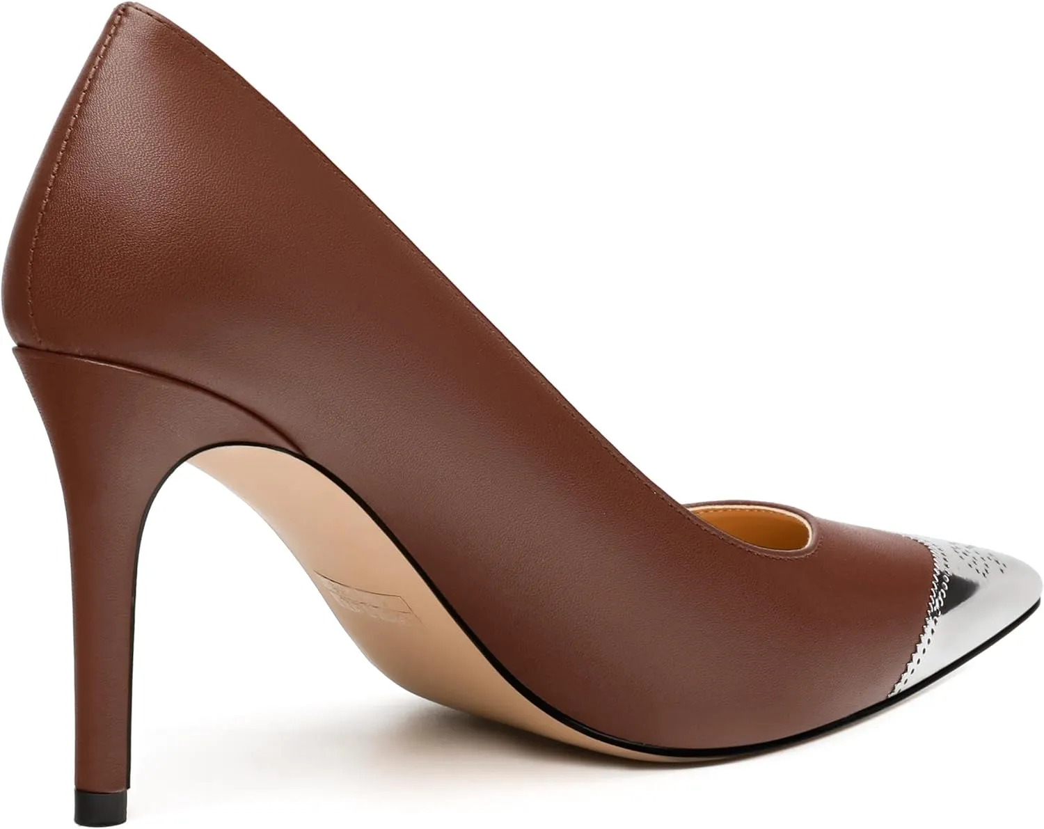 Women's Pumps, Pointed Toe Stiletto High Heels, Slip On Fashion Two Toned Patchwork Pump for Women