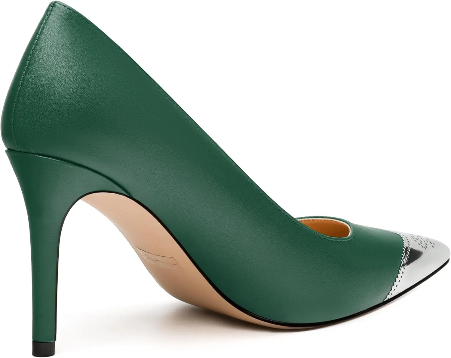 Women's Pumps, Pointed Toe Stiletto High Heels, Slip On Fashion Two Toned Patchwork Pump for Women