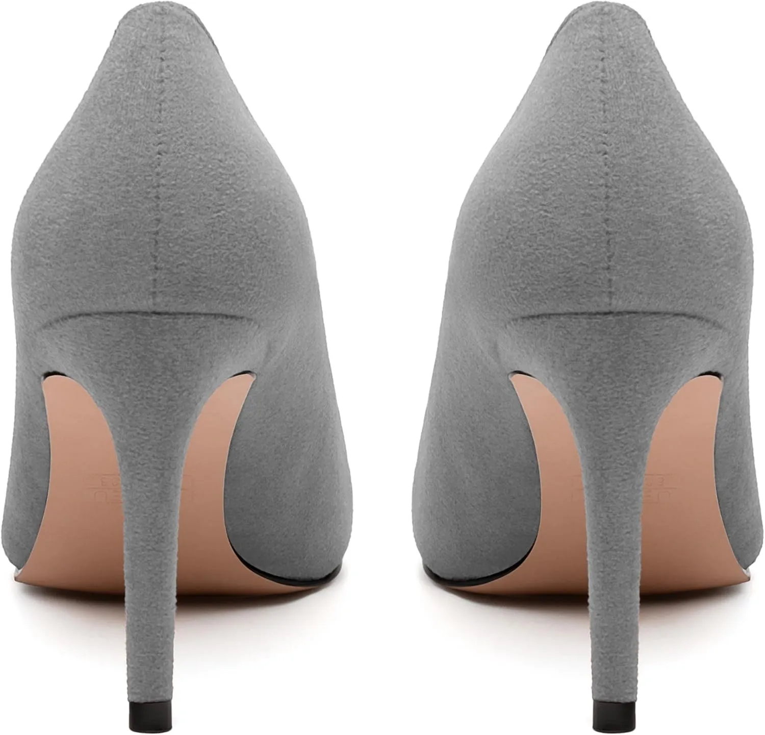 Women's Pumps, Silver Metallic Patchwork Closed Toe Stiletto Heels, Fashion Slip On High Heel Shoes for Women