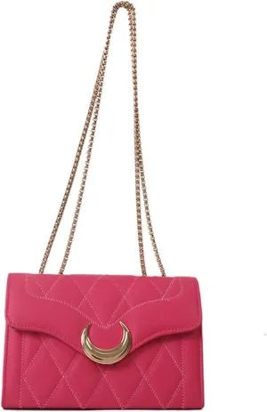 Women's Shoulder Bag Ladies Messenger Handbag PU Leather Chain Crossbody Bags for Work Travel, One Color, One Size