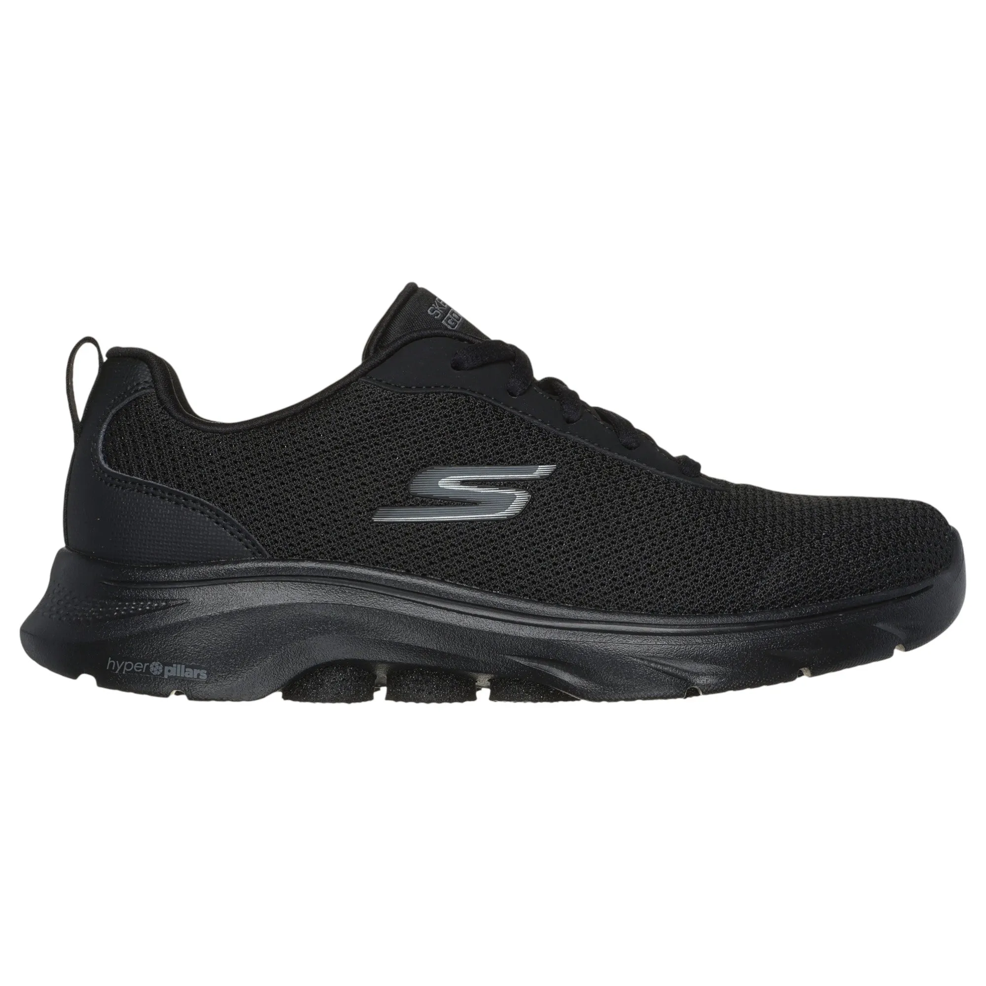 Womens Skechers Go Walk 7- Clear Path Black/ Black Walking Shoes