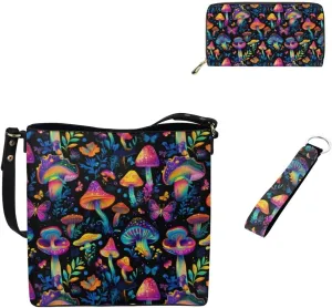 Womens Small Purses Keychain and Handbags 3Pcs for Daily Use