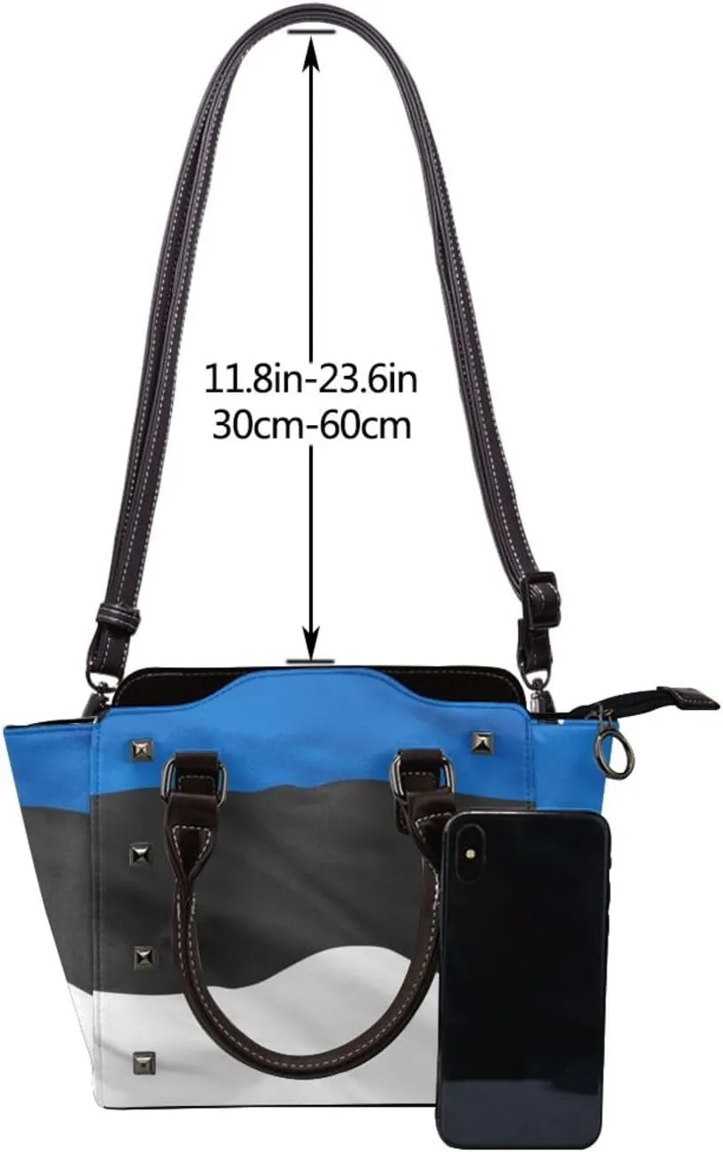 Womens Studded Tote Handbags Top Casual Shoulder Bags Satchel Purse