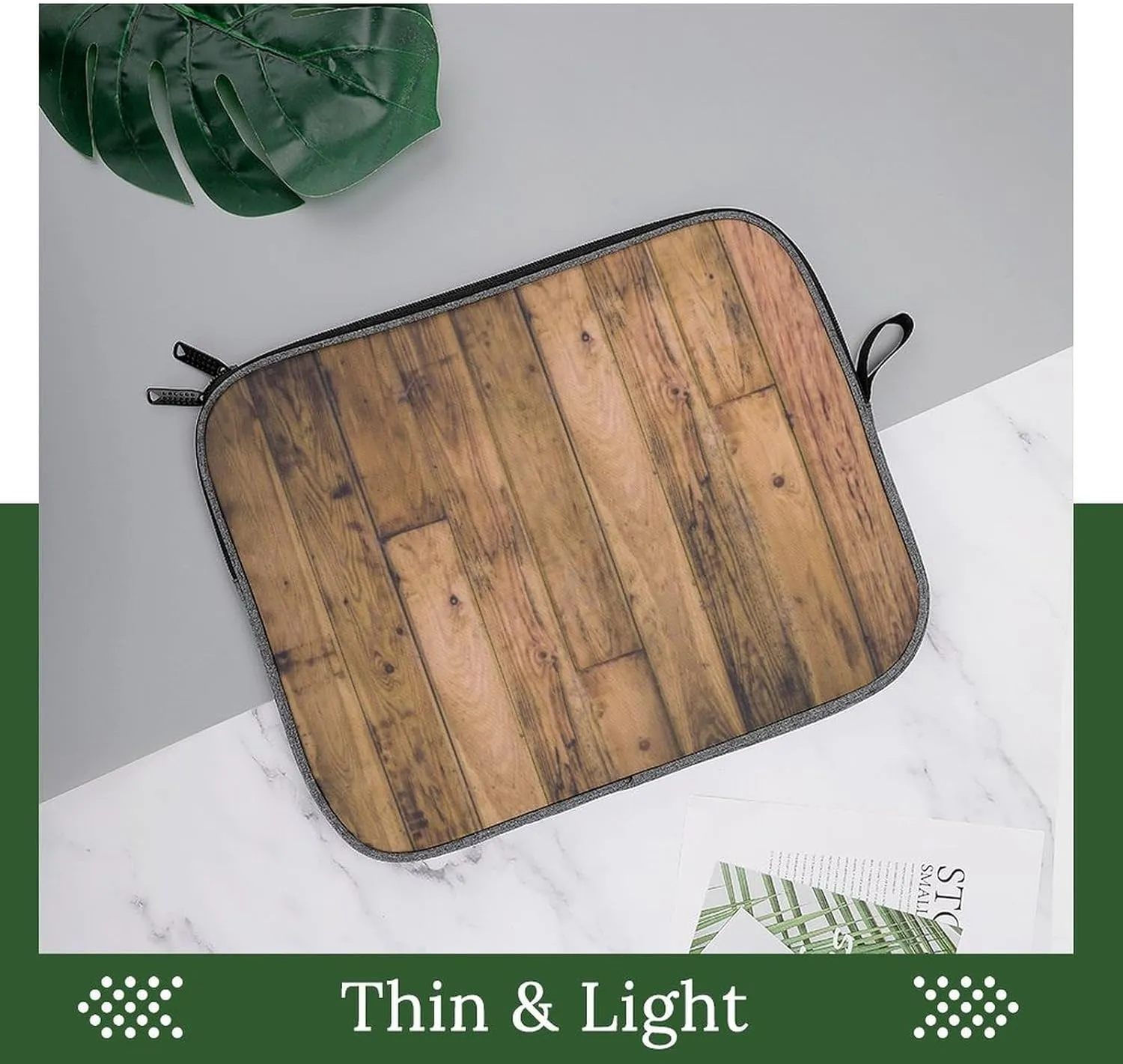 Wooden Wood Planks Large Capacity Portable Laptop Case Unisex