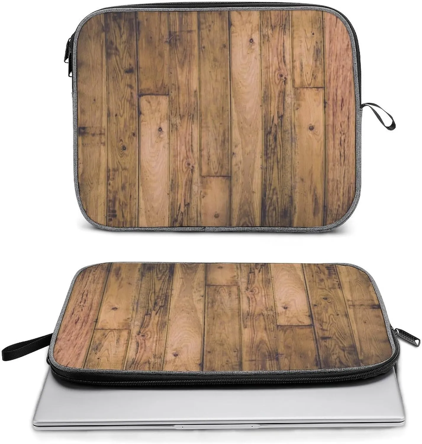 Wooden Wood Planks Large Capacity Portable Laptop Case Unisex