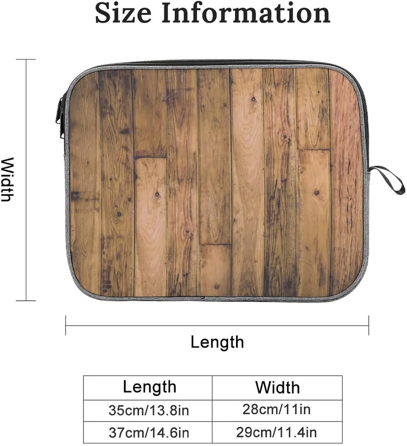 Wooden Wood Planks Large Capacity Portable Laptop Case Unisex
