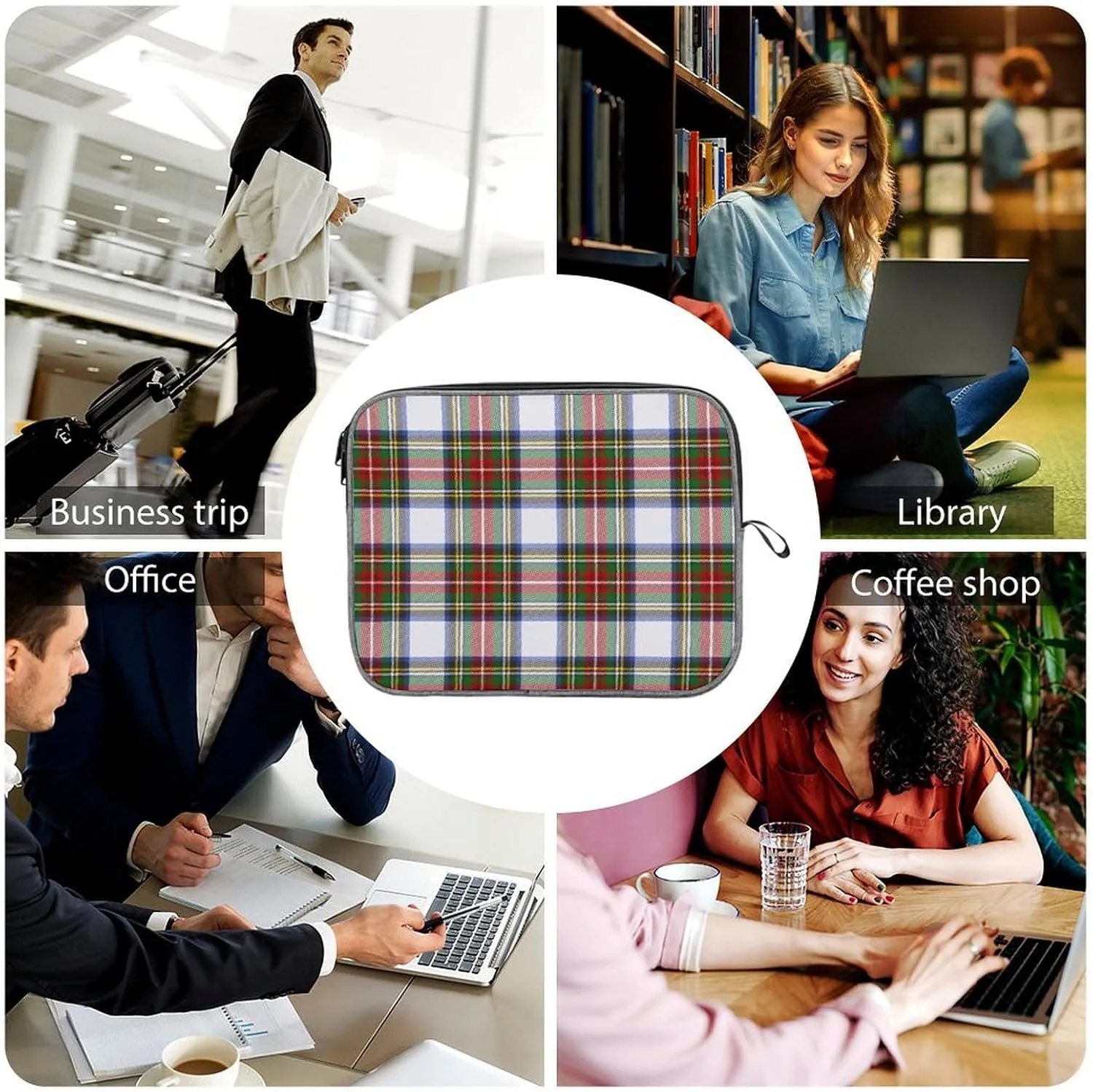Wooden Wood Planks Large Capacity Portable Laptop Case Unisex