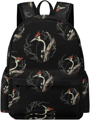 Woodpecker on A Branch Backpack for Mens Womens Shoulder Backpacks Travel Bag Laptop 16.5x11.8x5.9in