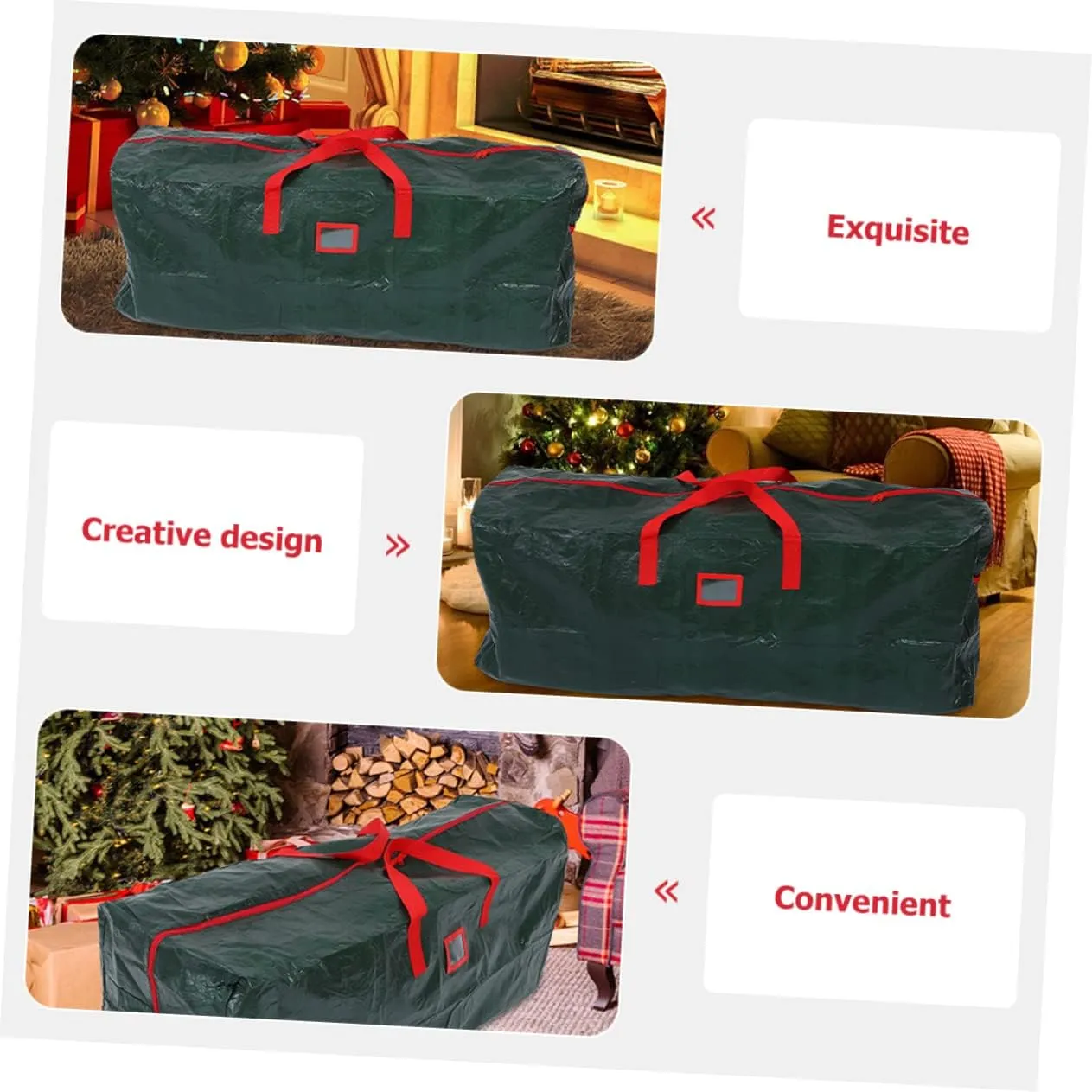 Xmas Tree Storage Bag with Strong Zipper Dustproof and Waterproof Storage Pouch