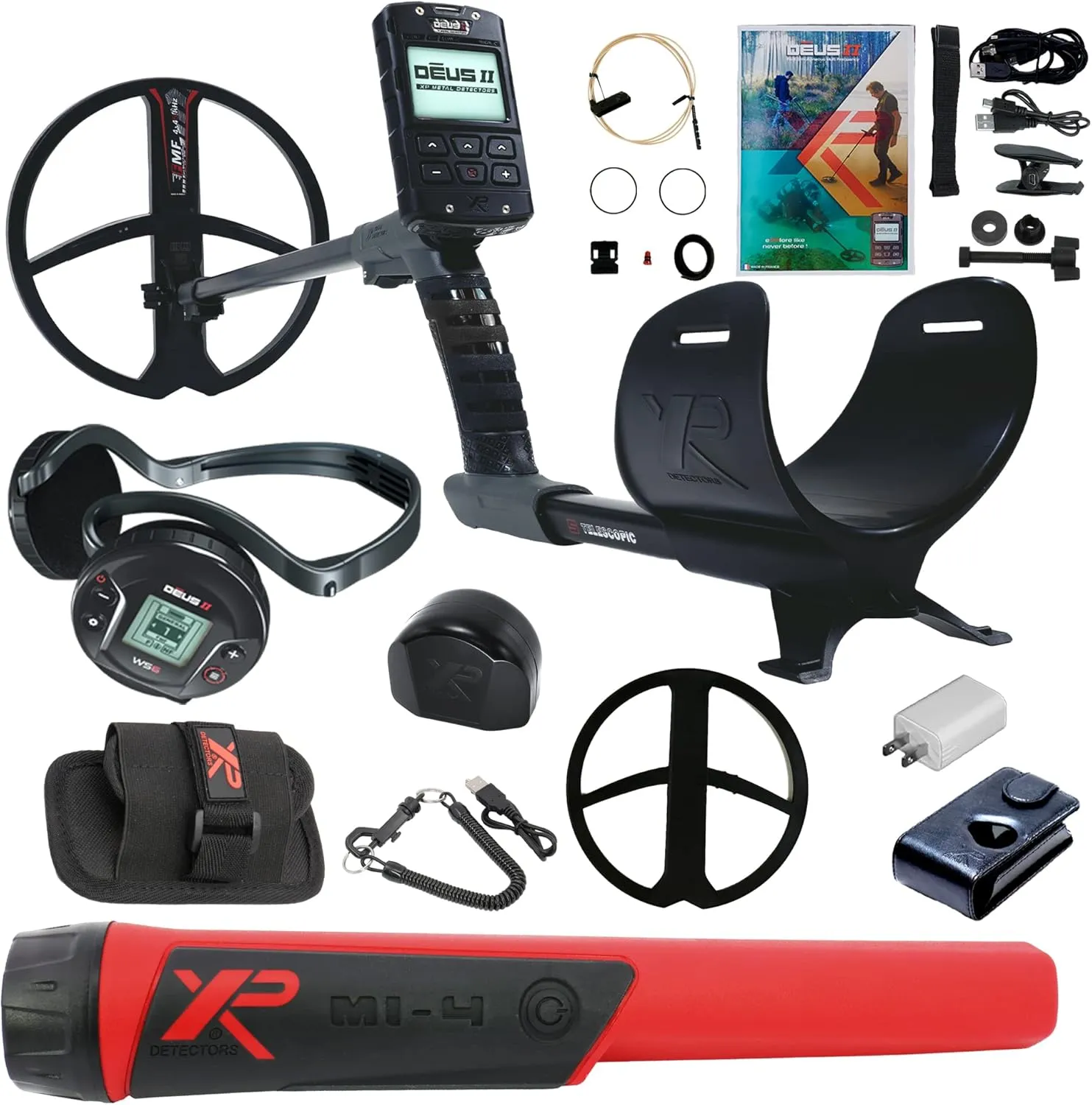 XP Deus II Fast Multi Frequency Metal Detector with 11" FMF Search Coil and MI-4 Pinpointer