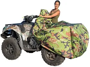 XYZCTEM Waterproof ATV Cover, Heavy Duty Meterial Protects 4 Wheeler from Snow Rain or Sun, Large Size Universal Fits up to 103 Inch Most Quads, Elastic Bottom Trailerable at High Speeds (Camo)