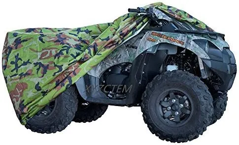 XYZCTEM Waterproof ATV Cover, Heavy Duty Meterial Protects 4 Wheeler from Snow Rain or Sun, Large Size Universal Fits up to 103 Inch Most Quads, Elastic Bottom Trailerable at High Speeds (Camo)