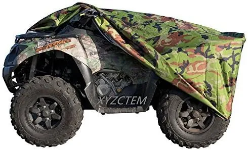 XYZCTEM Waterproof ATV Cover, Heavy Duty Meterial Protects 4 Wheeler from Snow Rain or Sun, Large Size Universal Fits up to 103 Inch Most Quads, Elastic Bottom Trailerable at High Speeds (Camo)