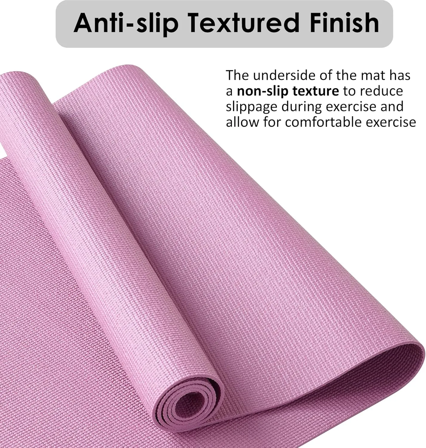 YAMAZEN Yoga Workout Mat for Home Gym Exercise | All Purpose Mat with Strap | Excellent Cushioning