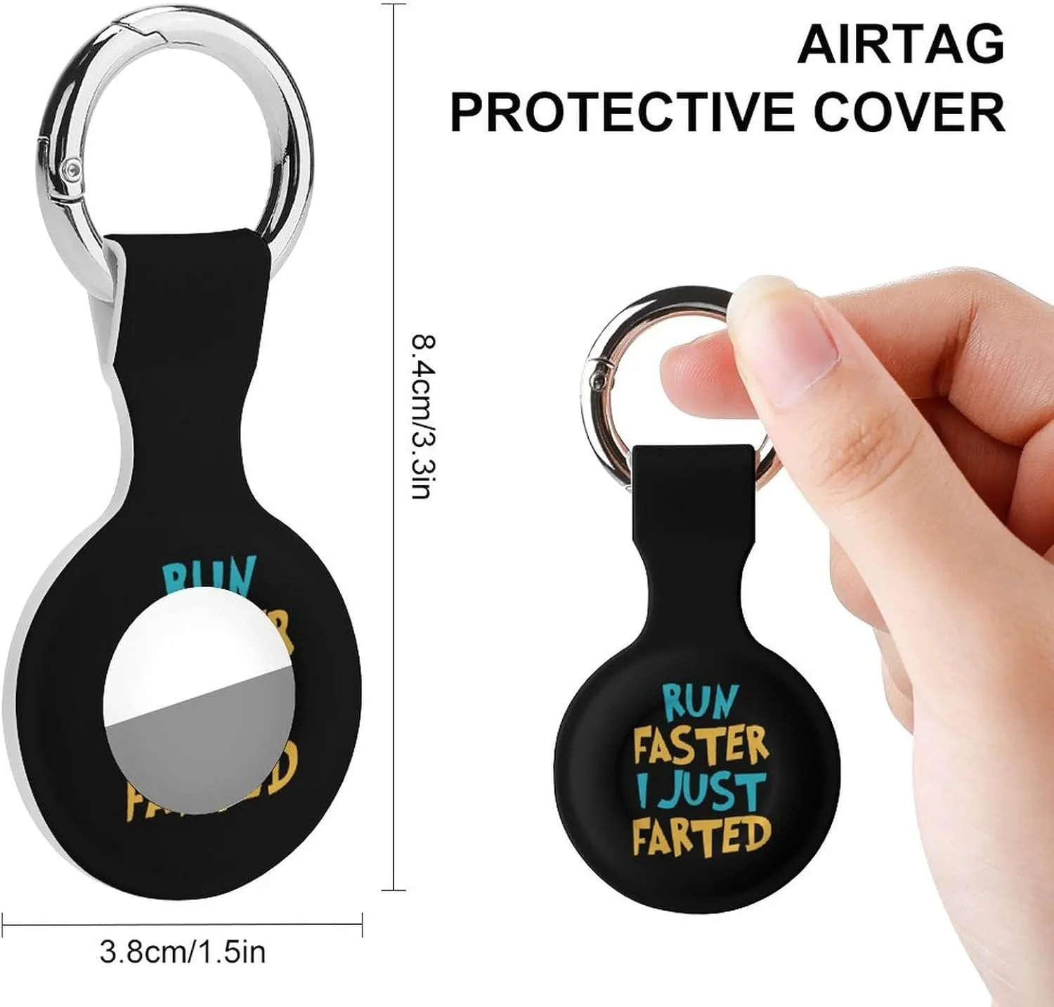 Yepp I Just Farted Fashion Anti-Scratch Protective Case Cover Compatible with AirTag with Keychain
