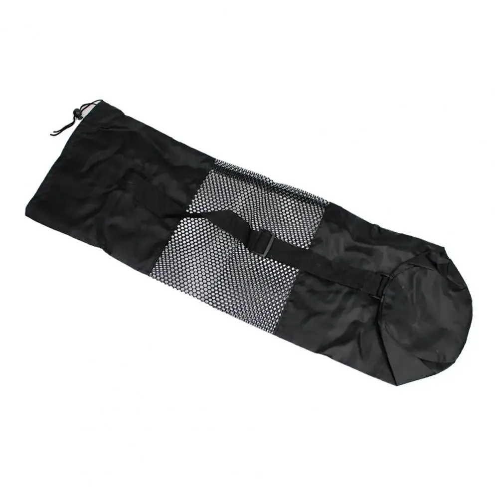 Yoga Pilates Mat Bag Adjustable Mesh Polyester Adjustable Strap Compressed Pouch