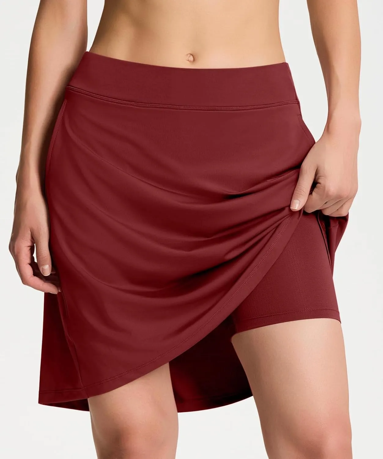 Yogipace Women's 4 Pockets UV Protection 20" Modest Knee Length Skirt Athletic Golf Tennis Skort