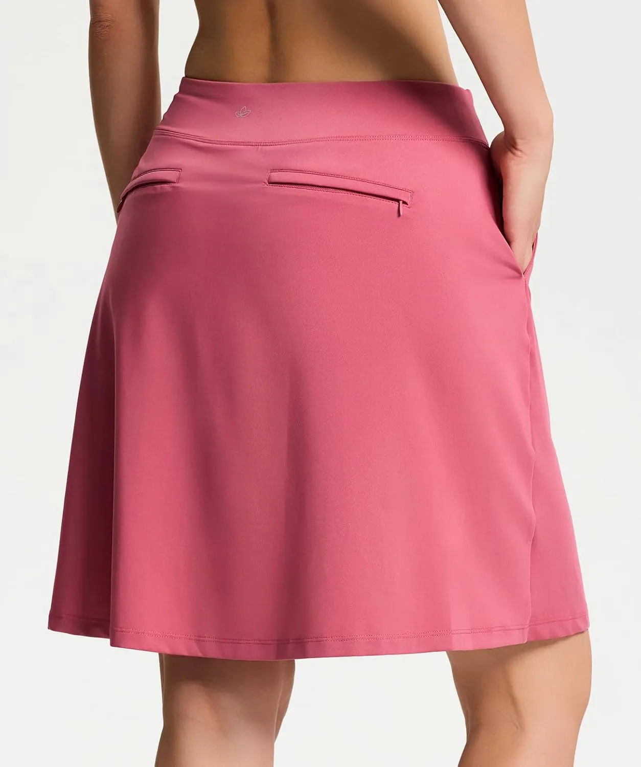 Yogipace Women's 4 Pockets UV Protection 20" Modest Knee Length Skirt Athletic Golf Tennis Skort