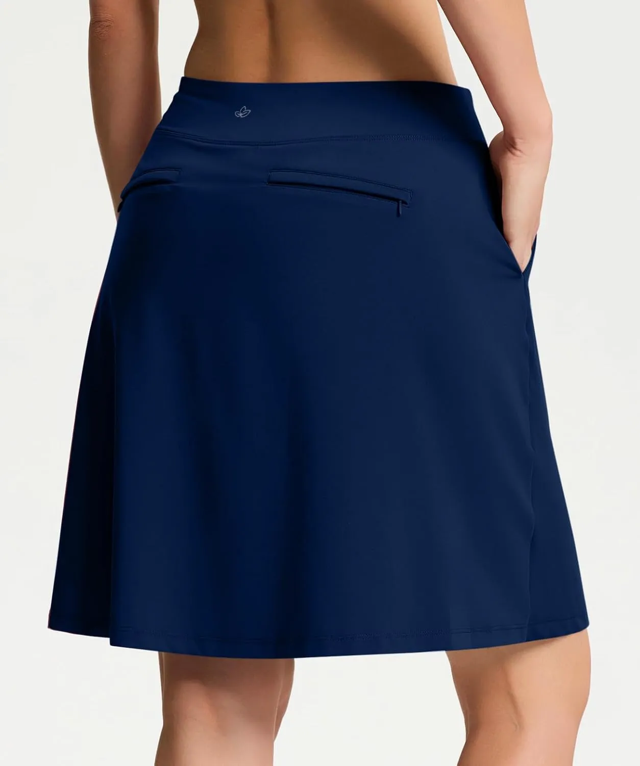 Yogipace Women's 4 Pockets UV Protection 20" Modest Knee Length Skirt Athletic Golf Tennis Skort
