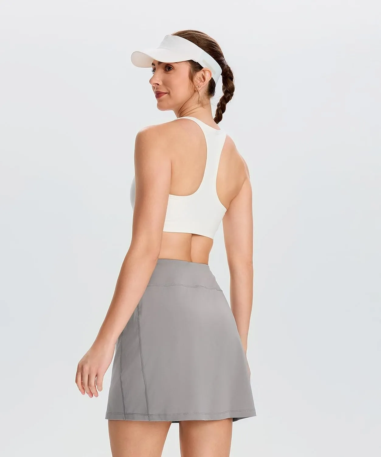 Yogipace Women's UV Protection 17" Long Tennis Running Golf Skort Active Skirt