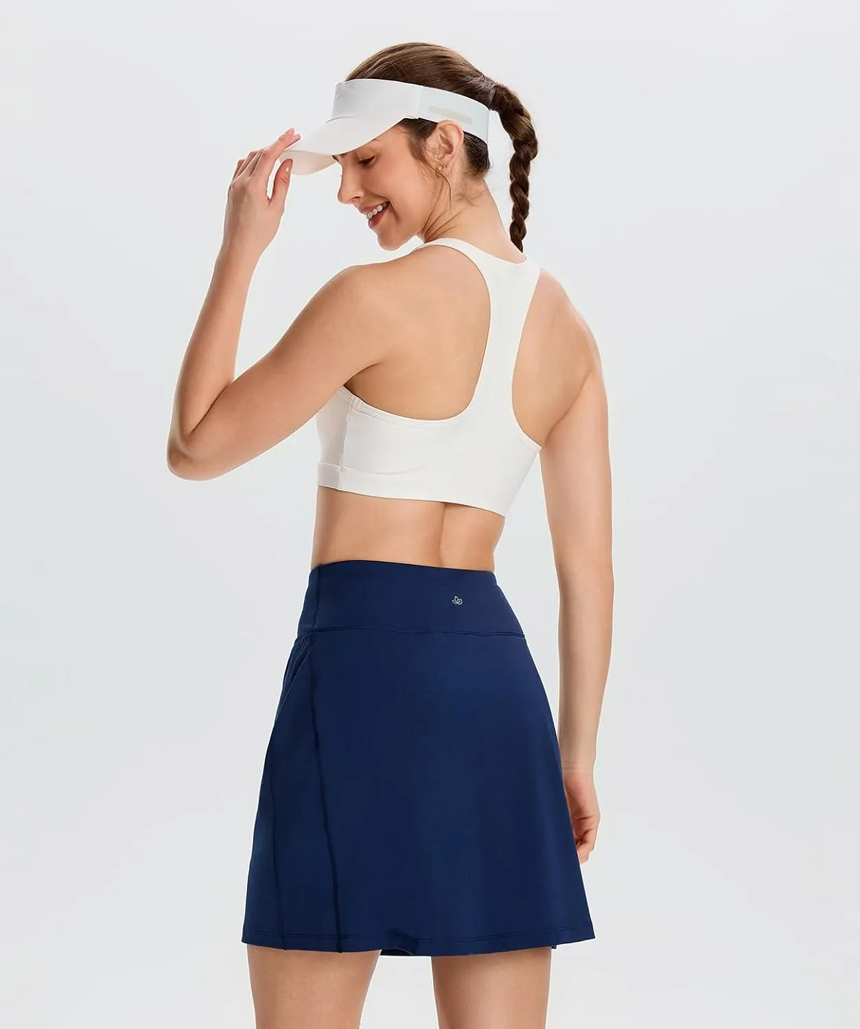Yogipace Women's UV Protection 17" Long Tennis Running Golf Skort Active Skirt