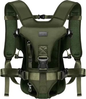 YUDODO 6-18lbs Pet Dog Front Carrier Backpacks Multiple Adjustable Small Dog Chest Carrier Legs Out Easy-Fit Puppy Travel Backpack Carrier for Women to Hiking Camping (M,Army Green)