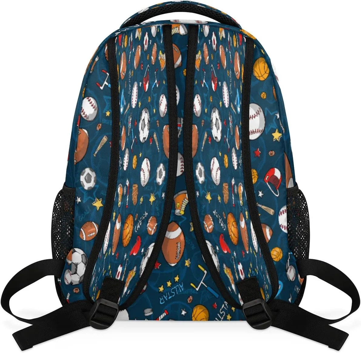 Yzrwebo Balls Sport Backpack for Boys Girls, Football Basketball School Bookbag Casual Daypack Computer Laptop Backpack, Adults Sports Hiking Travel Camping Backpack