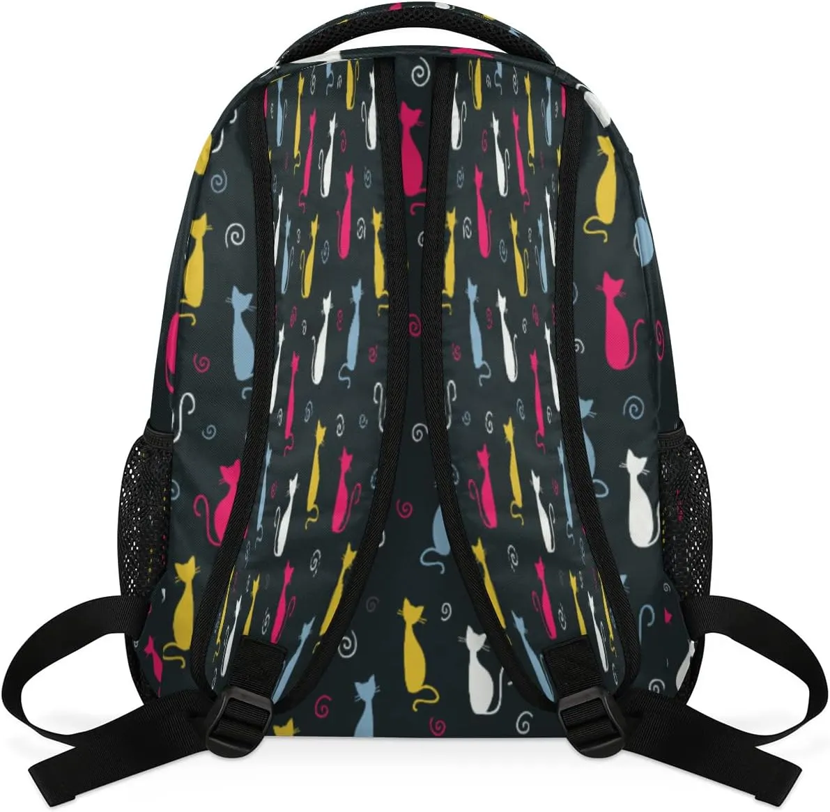 Yzrwebo Colorful Cat Backpack for Boys Girls, Animal Cat School Bookbag Casual Daypack Computer Laptop Backpack, Adults Sports Hiking Travel Camping Backpack