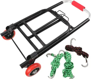 Zerodeko Large Shopping Cart Telescopic Handle Folding Trolley Cart for Luggage Compact Design