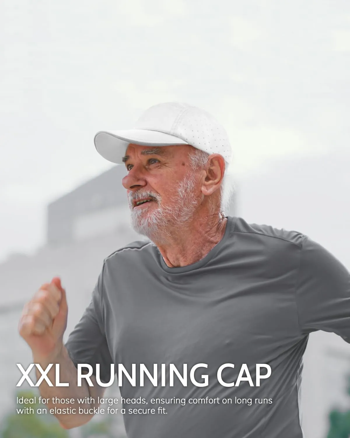 Zylioo XXL 62-65cm Running Cap,Quick Dry 5/6 Panels Sports Cap,UPF Hiking Cap for Big Heads,Breathable Athletic Cap